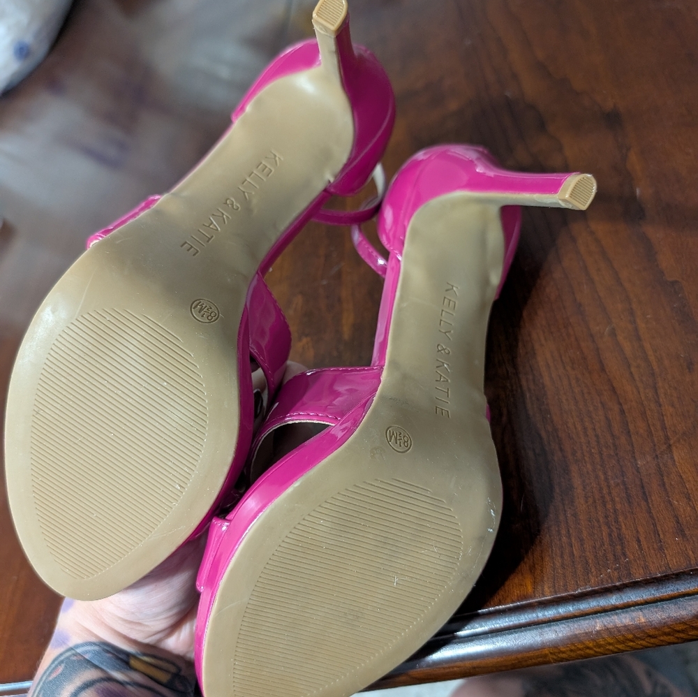 3/$30 Kelly & Katie Hot Pink Platform Heels - Picture 7 of 7